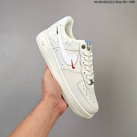Nike Air Force 1 07 Low Off White Red Multicolor EU 36-45 Sneaker - Unisex (BS-62711)