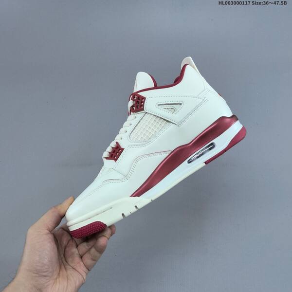 Jordan Air Jordan 4 Retro white/white-sierra red 36~47.5 basketball