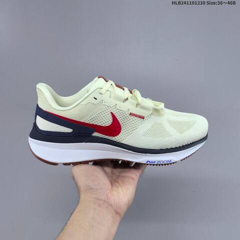 Nike Air Zoom Structure 25 Black White Olive EU 36-46 Running Shoe - Unisex (BS-62308)