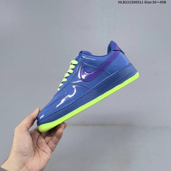 Nike Air Force 1 07 LV8 blue purple neon yellow EU 36-45 sneaker