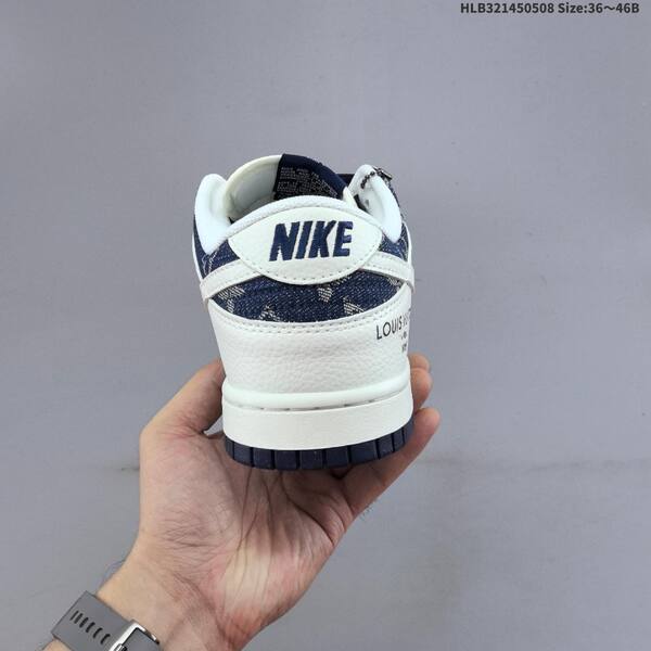 Nike SB Dunk Low white navy blue beige EU 36-46 skate shoe