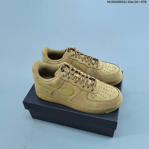 Nike Air Force 1 Low Wheat Flax Wheat Tan Gum Brown EU 36-47 Sneaker - Unisex (BS-60613)