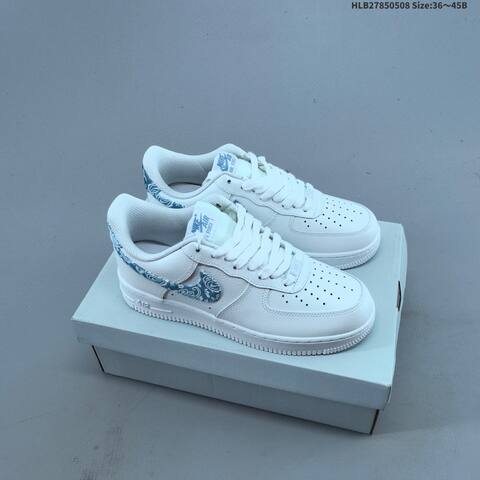 Nike Air Force 1 07 White Black Blue EU 36-45 Sneaker - Unisex (BS-60452)