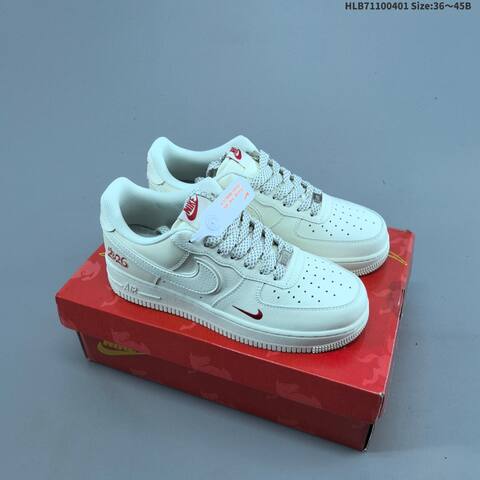 Nike Air Force 1 07 LV8 White Black Red Yellow EU 36-45 Sneaker - Unisex (BS-60987)