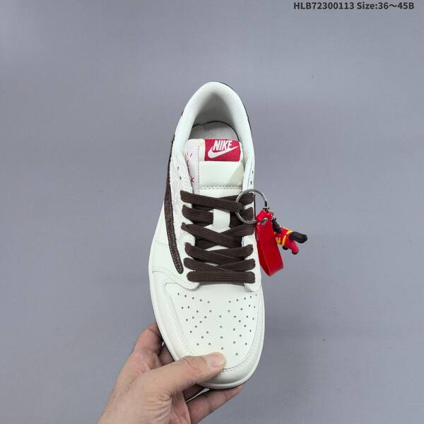 Nike Air Jordan 1 Low white/brown/red 36~45 lifestyle