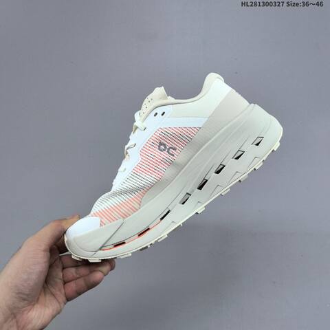 On Cloudultra 3 White Grey Orange EU 36-46 Trail Shoe Trail Running Sneakers - Unisex (BS-69659)