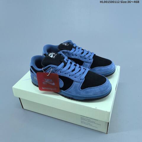 Nike SB Dunk Low Supreme Blue Black Red EU 36-46 Skate Shoe - Unisex (BS-62040)