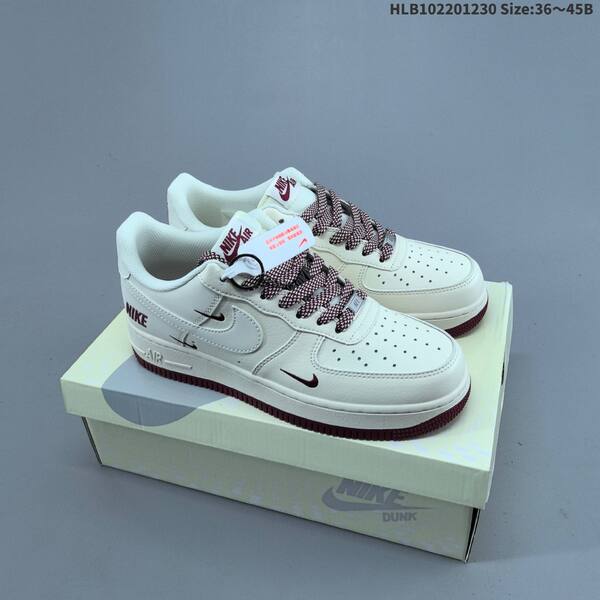Nike Air Force 1 07 LV8 off white brown red EU 36-45 sneaker