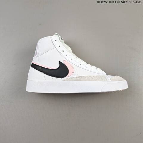 Nike Blazer Mid 77 Suede Swoosh White Black Pink Light Gray EU 36-45 Skate Shoe - Unisex (BS-63379)