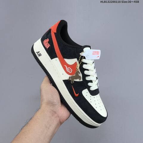 Nike Air Force 1 07 LV8 White Black Orange EU 36-45 Sneaker - Unisex (BS-61920)