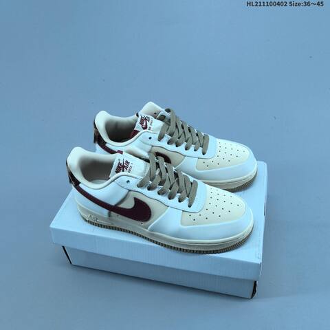 Nike Air Force 1 Low Dark Blue Grey White Orange EU 36-45 Sneaker - Unisex (BS-60978)