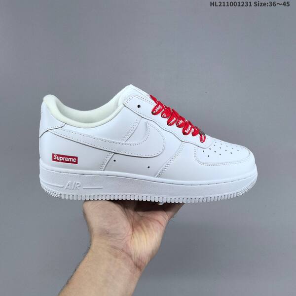 Nike Air Force 1 07 Supreme white black red EU 36-45 sneaker