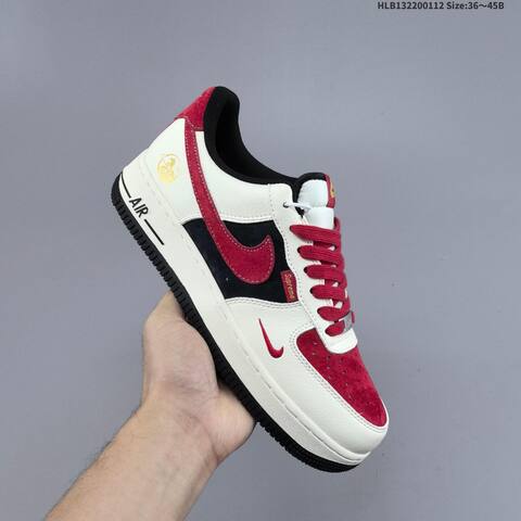 Nike Air Force 1 07 LV8 Red Beige White Black EU 36-45 Sneaker - Unisex (BS-62028)
