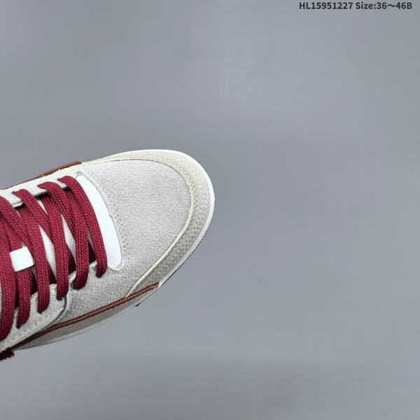 Jordan Flight Court white/grey with burgundy laces and gold accents 36~46 lifestyle