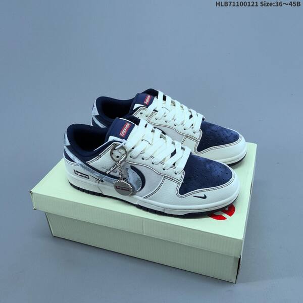 Nike SB Dunk Low white navy blue EU 36-45 skate shoe