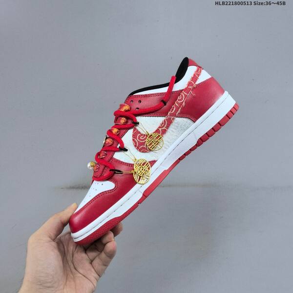 Nike Dunk Low red white gold black EU 36-45 skate shoe
