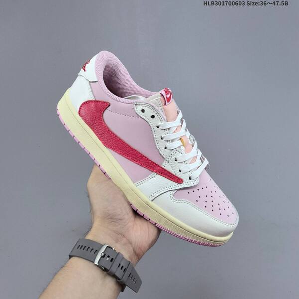 Nike Air Jordan 1 Low x Travis Scott white/pink/cream/pastel 36~47.5 lifestyle