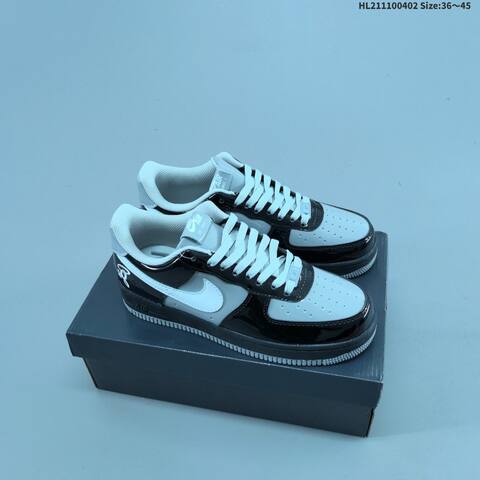 Nike Air Force 1 Low Dark Blue Grey White Orange EU 36-45 Sneaker - Unisex (BS-60978)