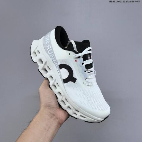 On Cloudmonster Void White Black Or Triple Black EU 36-45 Running Shoe Running Sneakers - Unisex (BS-69683)