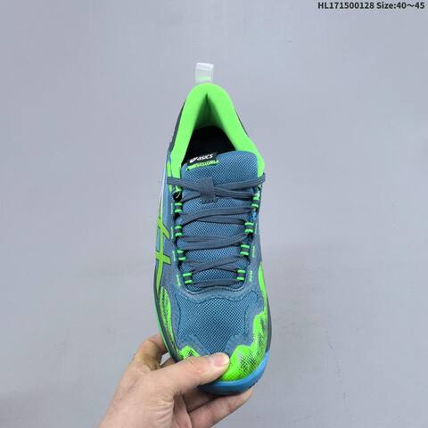 ASICS Court FF 4 Novak Blue Neon Green Dark Grey 40 To 45 Tennis Shoe Casual Sneakers - Men's (BS-69031)