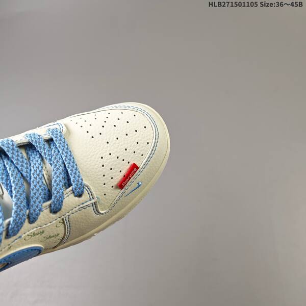 Nike Dunk Low Stussy Supreme Custom sail university blue red EU 36-45 skate shoe