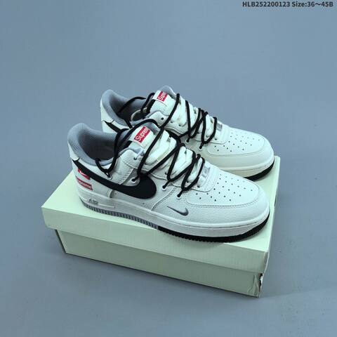 Nike Air Force 1 07 IQ1119 Off White Black Grey Red EU 36-45 Sneaker - Unisex (BS-61795)