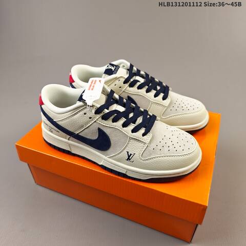 Nike SB Dunk Low Beige Navy Red Brown EU 36-45 Skate Shoe - Unisex (BS-63822)