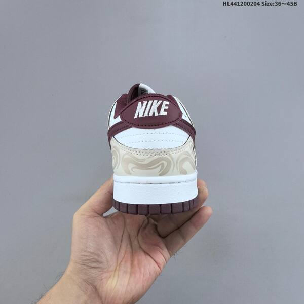 Nike SB Dunk Low white beige burgundy silver EU 36-45 skate shoe