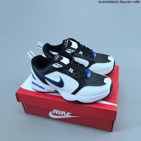Nike Air Monarch IV White Black Red EU 36-45 Training Shoe - Unisex (BS-61379)