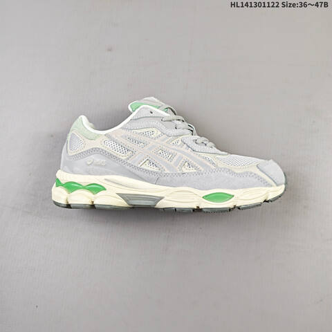 ASICS GEL-NYC Grey Cream Green EU 36-47 Running Shoe Running Sneakers - Unisex (BS-69250)