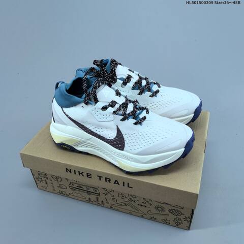 Nike ZoomX Zegama Trail Grey Blue Pink Black White EU 39-45 Trail Shoe - Unisex (BS-61403)
