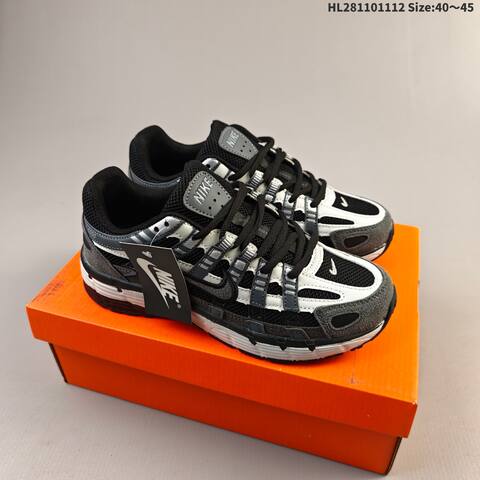 Nike P-6000 Black White Grey Silver EU 40-45 Running Shoe - Men's (BS-63829)