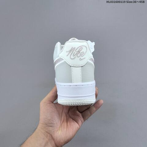 Nike Air Force 1 Low Light Grey White Silver EU 36-45 Sneaker - Unisex (BS-61885)