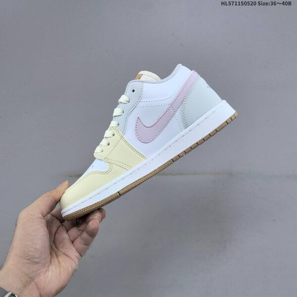 Jordan Air Jordan 1 Low white/pastel pink/cream/light blue 36-40 basketball