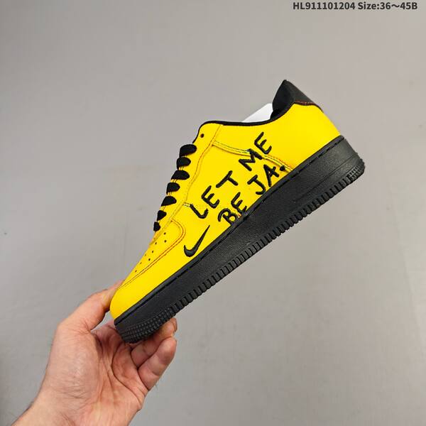 Nike Air Force 1 07 yellow black dark green EU 36 45 skate shoe EU 36-45