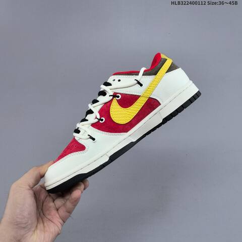 Nike Dunk SB Low White Red Yellow Black Brown EU 36-45 Skate Shoe - Unisex (BS-62036)