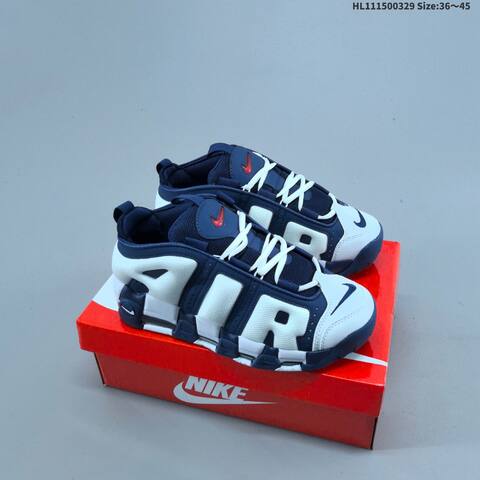 Nike Air More Uptempo Low White Navy Blue EU 36-45 Basketball Shoe - Unisex (BS-61042)