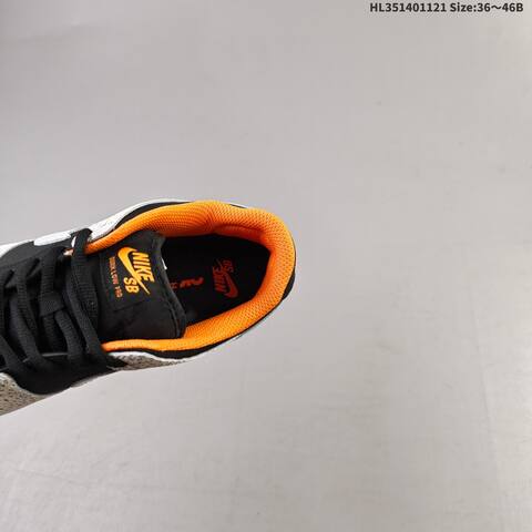 Nike SB Dunk Low Pro Black Orange White Grey EU 36-46 Skate Shoe - Unisex (BS-63309)