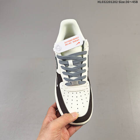 Nike Air Force 1 07 LV8 QW5606-271 Off White Grey Brown EU 36-45 Sneaker - Unisex (BS-62897)