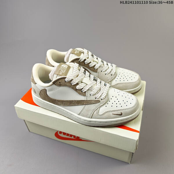 Nike Air Jordan 1 x Travis Scott beige/cream with purple and blue accents EU 36-45 casual