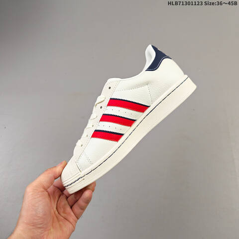 Adidas Superstar DIY Off White Red Navy Blue EU 36-45 Skate Shoe - Unisex (BS-65516)