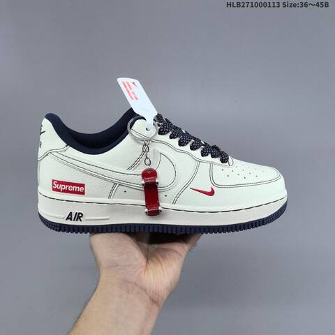 Nike Air Force 1 07 Low White Navy Red Black EU 36-45 Sneaker - Unisex (BS-62017)