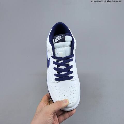 Nike Dunk Low White Navy Blue EU 36-45 Skate Shoe - Unisex (BS-61675)