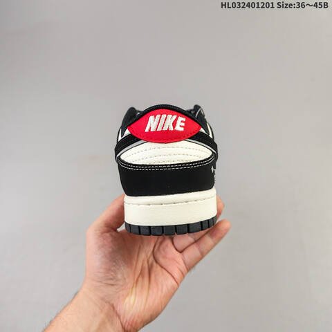 Nike SB Dunk Low Retro DIY Off White Black Red EU 36-45 Skate Shoe - Unisex (BS-62921)