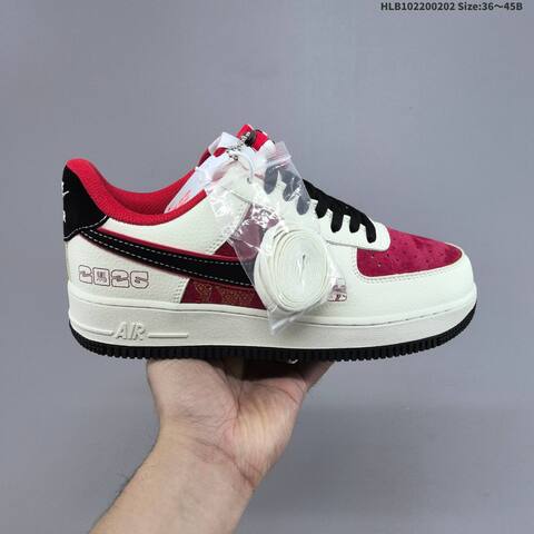 Nike Air Force 1 Off White Black Red EU 36-45 Sneaker - Unisex (BS-61586)