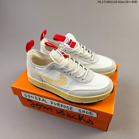 Nike Tom Sachs General Purpose Shoe White Light Grey Pale Yellow Red EU 36-45 Sneaker - Unisex (BS-63029)