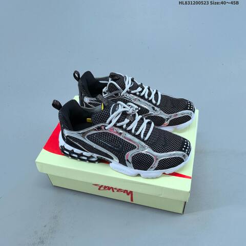 Nike Stussy x Air Zoom Spiridon Cage 2 Beige Black White EU 36-45 Sneaker - Unisex (BS-60210)