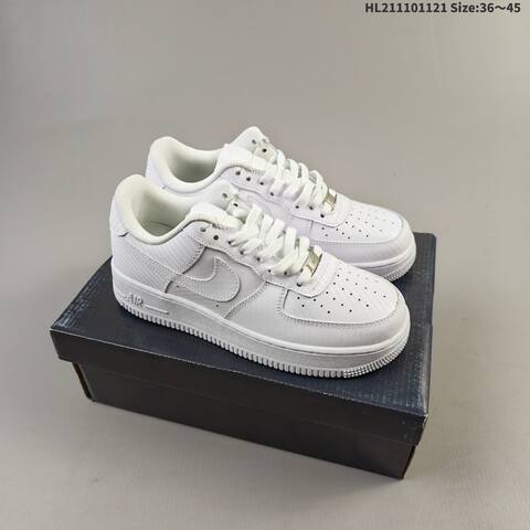Nike Air Force 1 07 White Gum Brown Black Beige EU 36-45 Sneaker - Unisex (BS-63341)