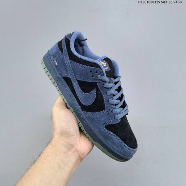 Nike SB Dunk Low navy blue black light blue olive green EU 36-46 skate shoe