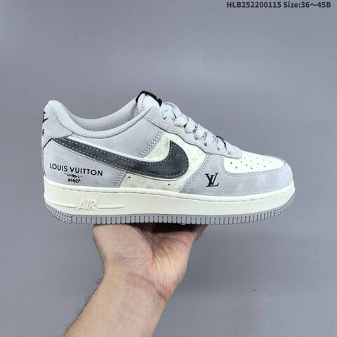 Nike Air Force 1 07 Low Red White Gray Black EU 36-45 Sneaker - Unisex (BS-61967)
